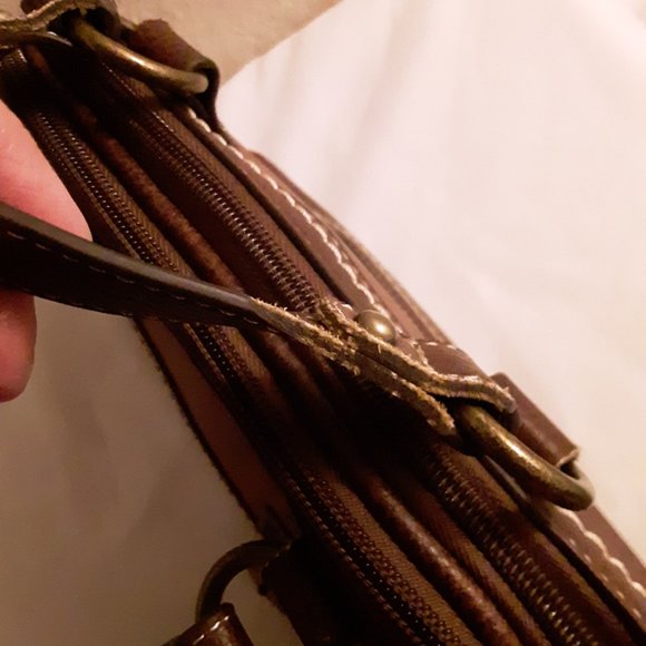 Born Concept Faux Leather Double Zip Woven Satchel Hand Bag - Picture 11 of 12